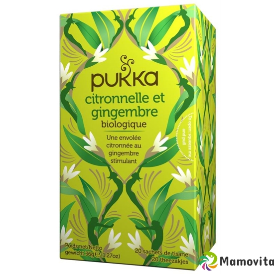 Pukka Citronelle et Gingembre Thé bio bag 20 pcs buy online