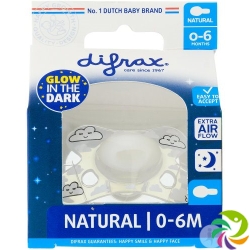 Difrax pacifiers Natural 0-6M Night Silicone