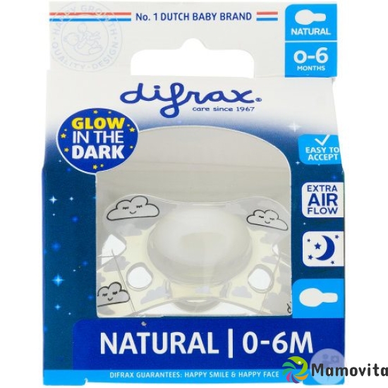 Difrax pacifiers Natural 0-6M Night Silicone buy online