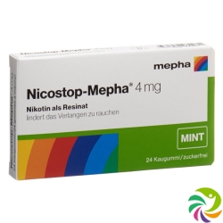 Nico stop Mepha gum 4 mg mint 24 pcs