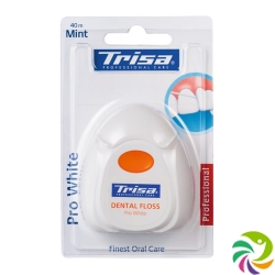 Trisa dental floss 40m Pro White