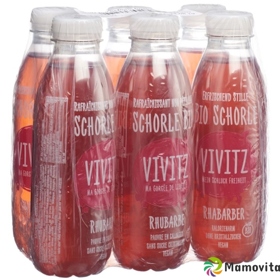 VIVITZ organic juice Rhubarb 6 x 0.5 lt buy online