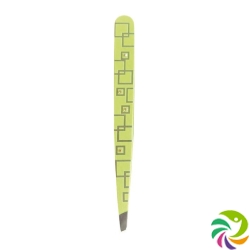 Hausmann tweezers slanted Swarovski green