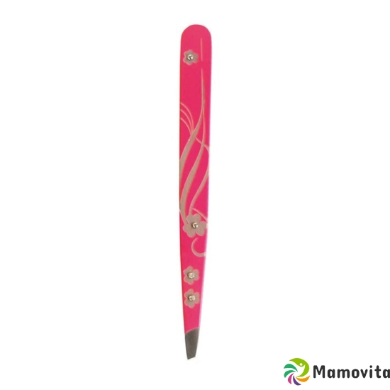 Hausmann tweezers slanted Swarovski pink buy online