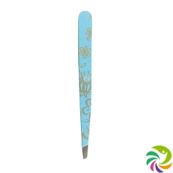 Hausmann tweezers slanting Swarovski blue