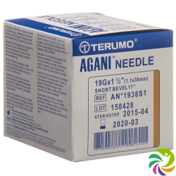 Terumo Agani disposable cannula 19G 1.1x38mm ivory short cut 100 pcs