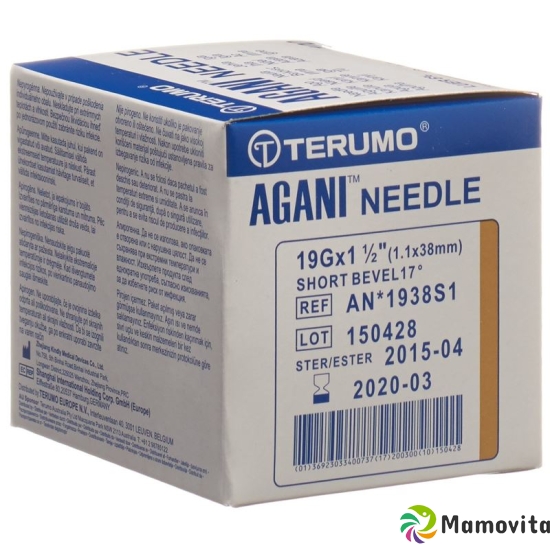 Terumo Agani disposable cannula 19G 1.1x38mm ivory short cut 100 pcs buy online