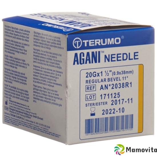 Terumo Agani disposable cannula 20G 0.9x38mm yellow 100 pcs buy online