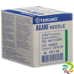 Terumo Agani disposable cannula 21G 0.8x25mm green 100 pcs