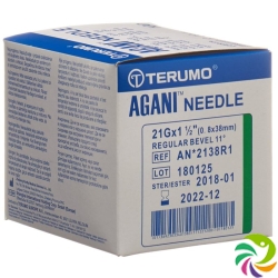 Terumo Agani disposable cannula 21G 0.8x38mm green 100 pcs