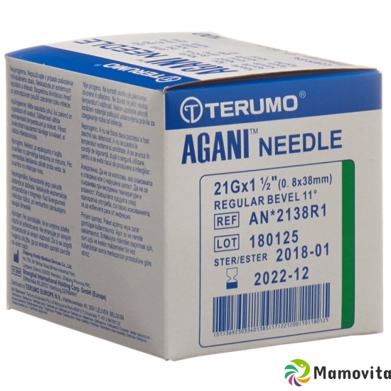 Terumo Agani disposable cannula 21G 0.8x38mm green 100 pcs buy online