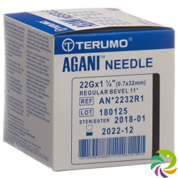 Terumo Agani disposable cannula 22G 0.7x32mm black 100 pcs