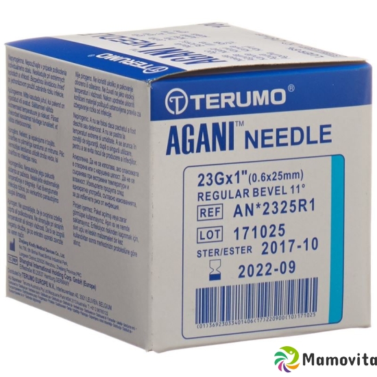 Terumo Agani disposable cannula 23G 0.6x25mm blue 100 pcs buy online