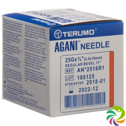 Terumo Agani disposable cannula 25G 0.5x16mm orange 100 pcs