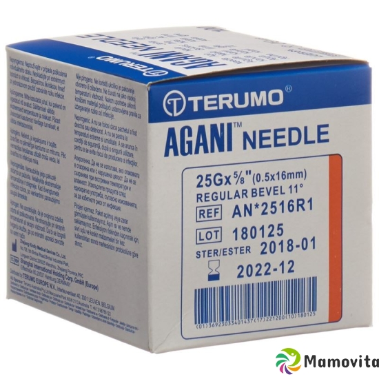 Terumo Agani disposable cannula 25G 0.5x16mm orange 100 pcs buy online