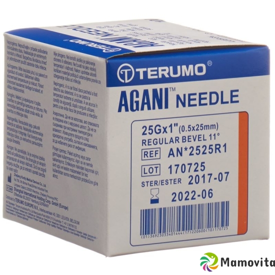 Terumo Agani disposable cannula 25G 0.5x25mm orange 100 pcs buy online