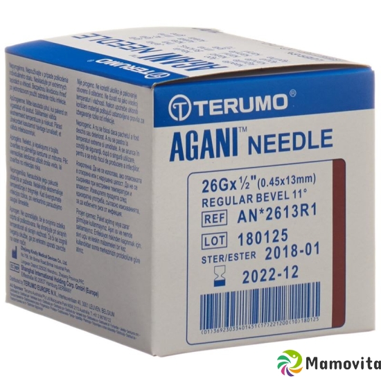 Terumo Agani disposable cannula 26G 0.45x13mm brown 100 pcs buy online