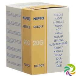 Nipro disposable needles 0.9x70mm 20Gx2 3/4 yellow 100 pcs