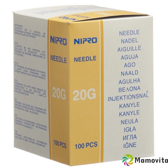 Nipro disposable needles 0.9x70mm 20Gx2 3/4 yellow 100 pcs buy online