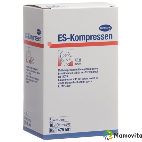 Mediset ES compress type 17 5x5cm 12 fold sterile 100 pcs buy online