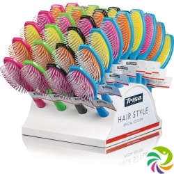 Trisa hairbrushes shelf display I love Colors 36er