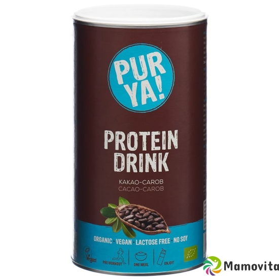 Purya! Vegan Protein Drink cacao Carob Organic Ds 550 g buy online