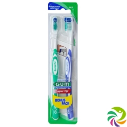 GUM SUNSTAR SUPER TIP toothbrush compact medium Duo