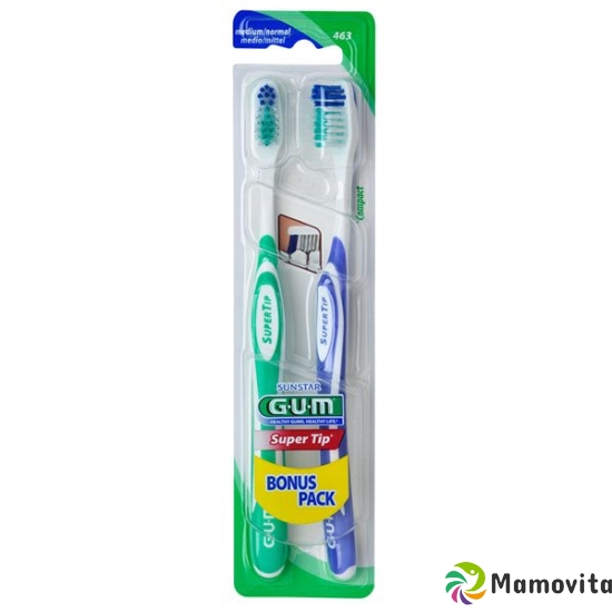 GUM SUNSTAR SUPER TIP toothbrush compact medium Duo buy online