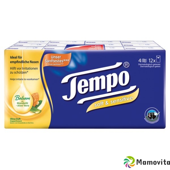 Tempo handkerchiefs soft & sensitive 12 x 9 units buy online