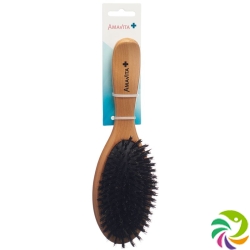 Amavita wooden brush wild boar bors oval