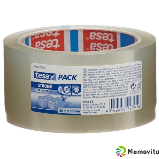 Tesa Pp-Verpackungsband 66m:50mm Transparent Stro buy online