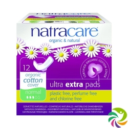 Natracare Sanitary Napkins Wing Ultra Extra Normal 12 pieces