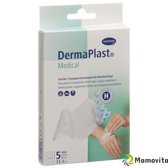 Dermaplast Medical transparent dressing 7.2x5cm 5 pieces buy online