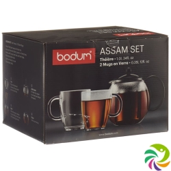 Bodum set tea maker 1L stainless steel filter 2 cups