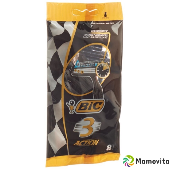 Bic 3 Action 3-blade razor for men 8 pcs buy online