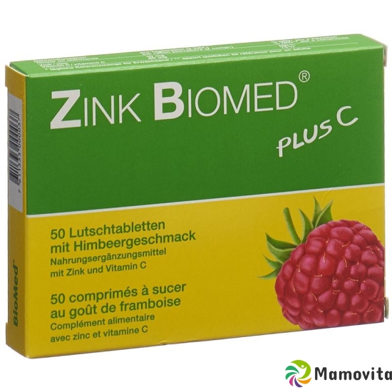 Biomed zinc plus C Lutschtabl raspberry 50 pcs buy online