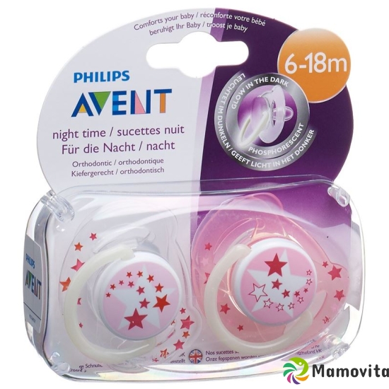 Avent Philips pacifier night 6-18 months pink buy online