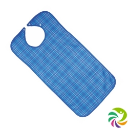 Sundo bib checkered blue 45x90cm snap fastener washable up to 60 °