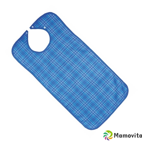 Sundo bib checkered blue 45x90cm snap fastener washable up to 60 ° buy online