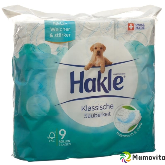 Hakle Classic cleanliness of toilet paper blue FSC 9 units buy online