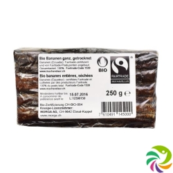 Morga bananas fully dried organic Fair Trade 250 g