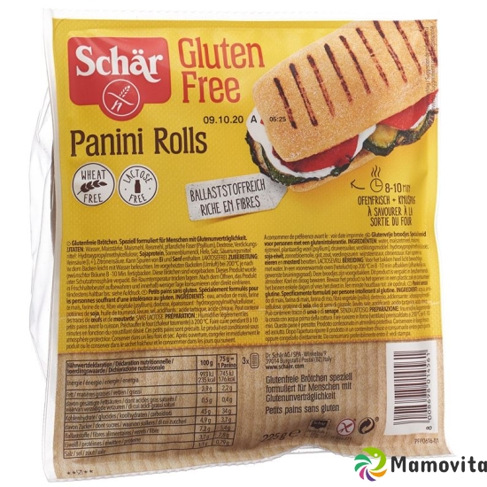 Schär Panini Rolls gluten free 225 g buy online