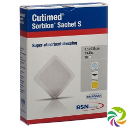 Cutimed Sorbion Sachet S 7.5x7.5cm 10 Stück