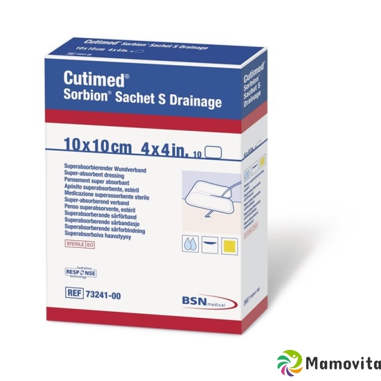 Cutimed Sorbion Sachet S drainage 10x10cm 10 pcs buy online