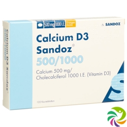 Calcium Sandoz D3 Kautabl 500/1000 120 pcs