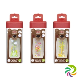 Bibi narrow neck bottle Happiness PP 260ml Natural silicone 0+ M Play with Us assorted SV-A + B 6 pcs