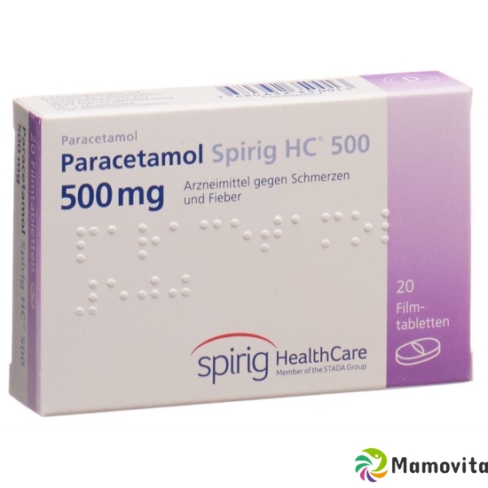 Paracetamol Spirig HC Filmtabl 500 mg 20 pieces buy online