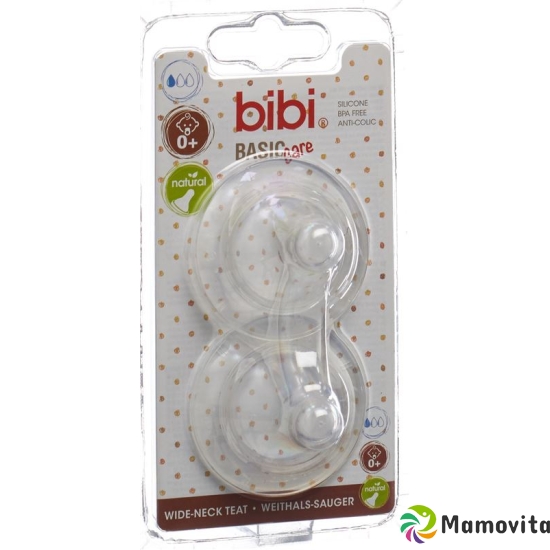 Bibi wide-mouth suction BasicCare S NatSil SV-A + B 2 pcs buy online