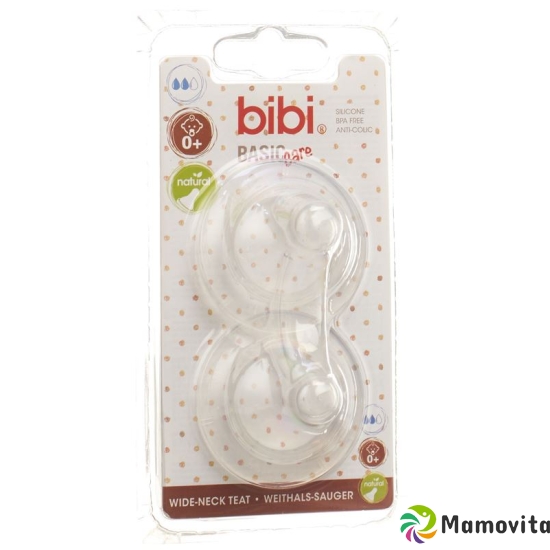 Bibi wide-mouth suction BasicCare M NatSil SV-A + B 2 pcs buy online