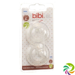 Bibi L wide-mouth suction BasicCare NatSil SV-A + B 2 pcs